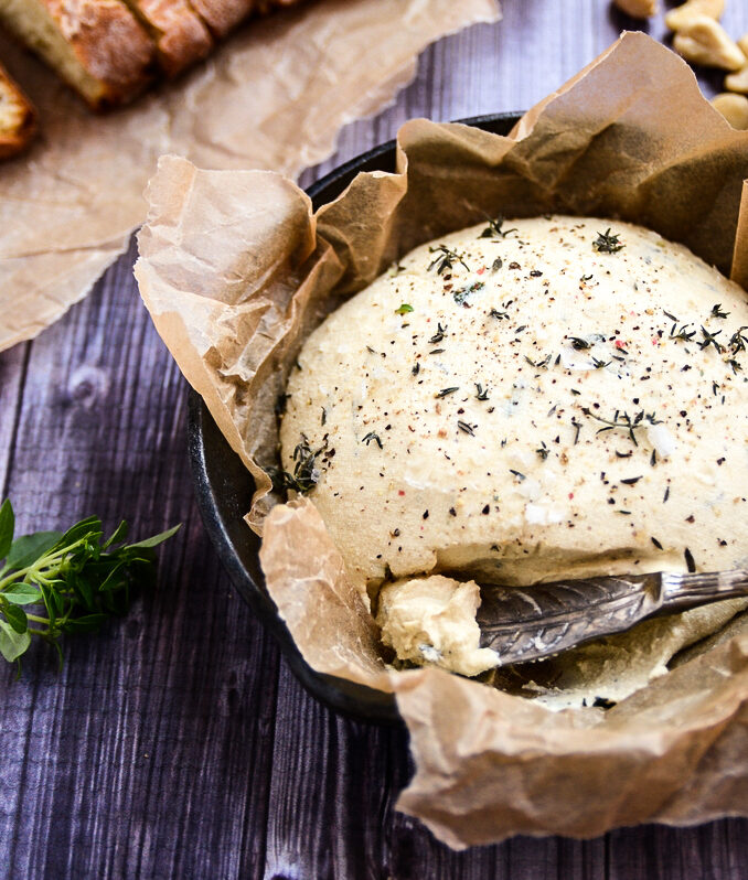 Vegan Herbed Cashew Cheese & Spicy Tomato Jam 