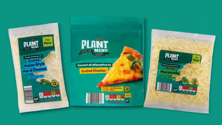 Aldi's biggest ever range of vegan cheeses includes a selection of own-brand cheeses, as well as alternatives from popular brands like Applewood. Image credit: Vegan Food & Living