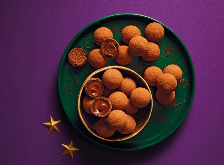 Aldi's Moser Roth Vegan Truffles are back for 2023 and are now available in two flavours - salted caramel and rich caramelised biscuit. Photo © Aldi