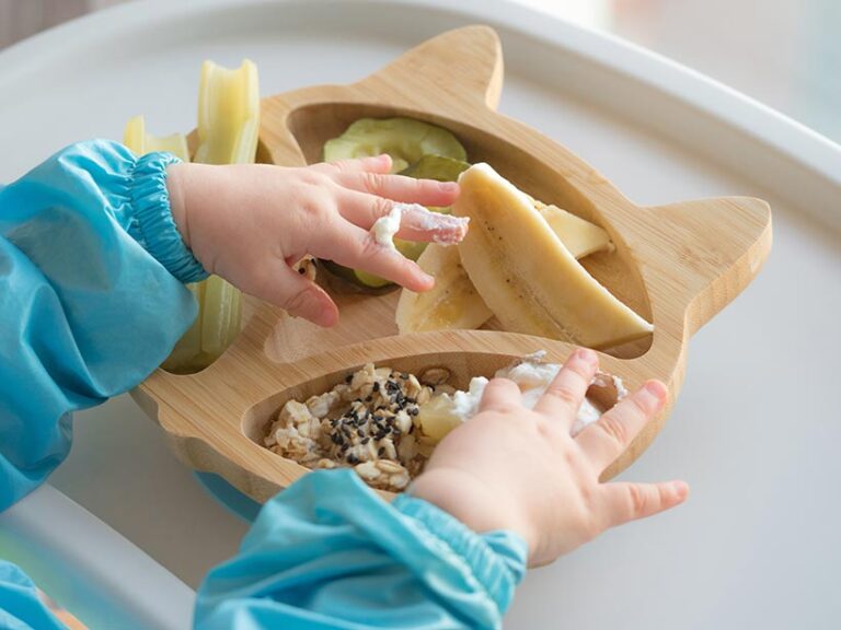 Once your baby is ready, sharing your favourite nutritious vegan foods with them can be a lot of fun. Photo © Digital mammoth via Adobe Stock