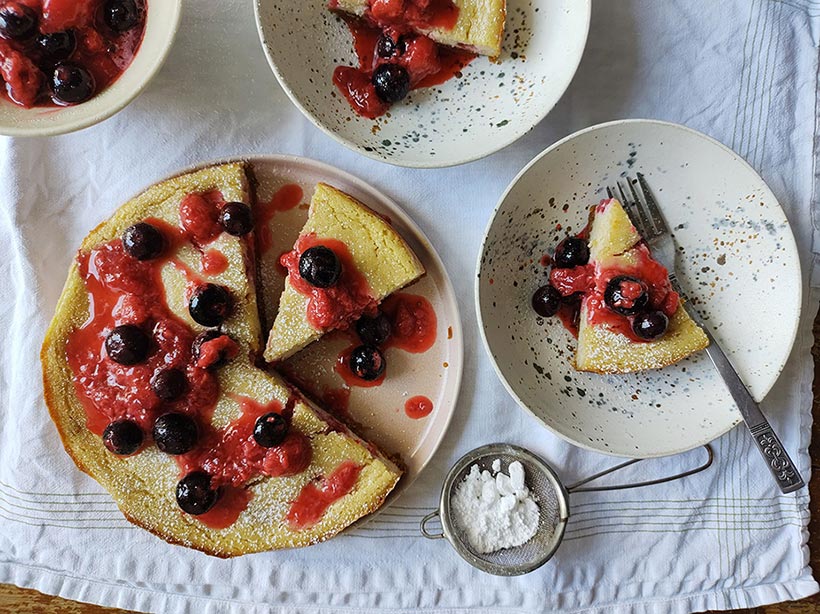 Baked Vegan Cheesecake with Berry Coulis Recipe