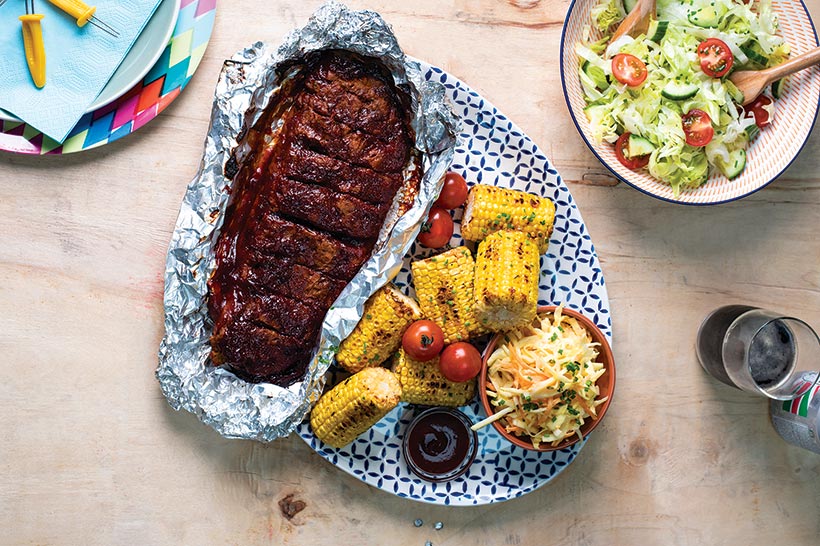 Vegan Sticky BBQ Jackfruit & Seitan ‘Ribs’