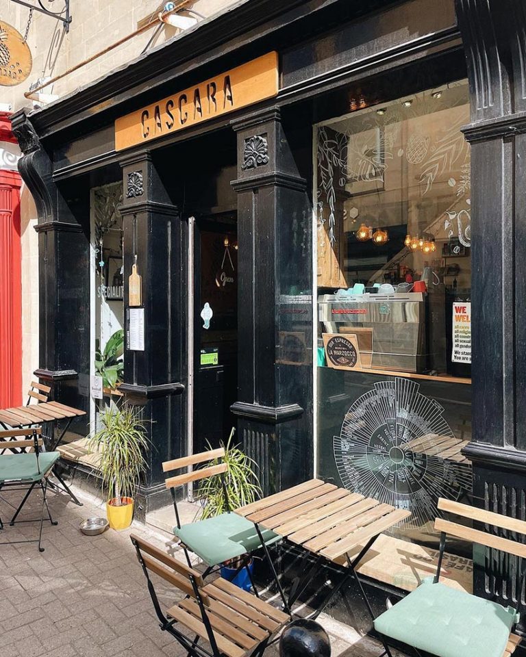 Cascara is a fully vegan café in central Bath serving up a tasty array of dishes made in house and by local bakers. Photo © Cascara