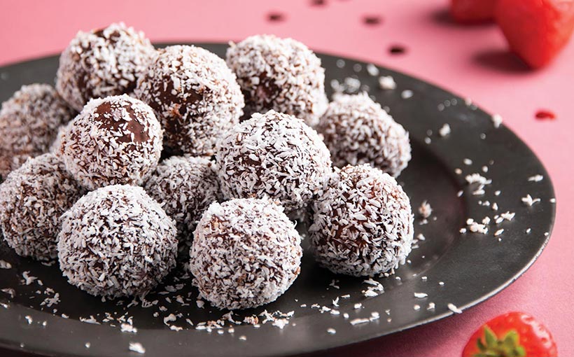 Vegan Chocolate-Covered Strawberry Truffles