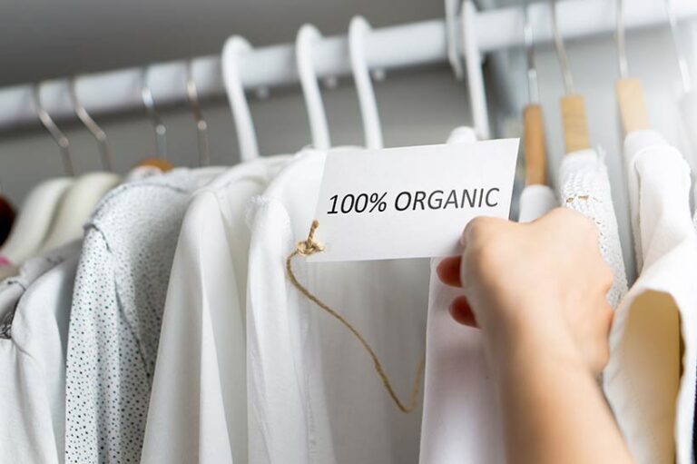 Choose natural, organic vegan textiles when possible. Otherwise opt for recycled fibres and second hand clothing. Photo © terovesalainen via Adobe Stock