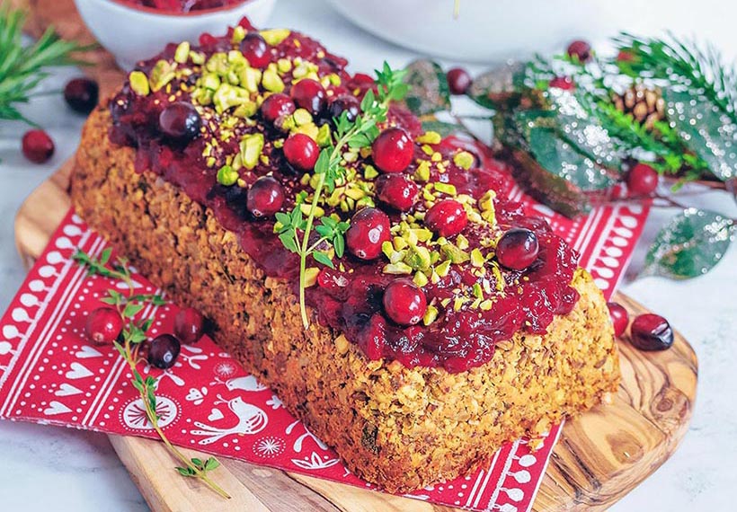 Lentil, Pistachio & Cranberry Loaf