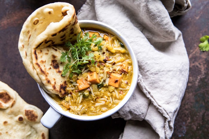 Coconut Sweet Potato Lentil Soup with Rice