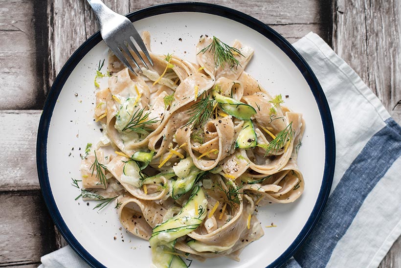 Vegan Pappardelle with Fennel, Courgette & Lemon