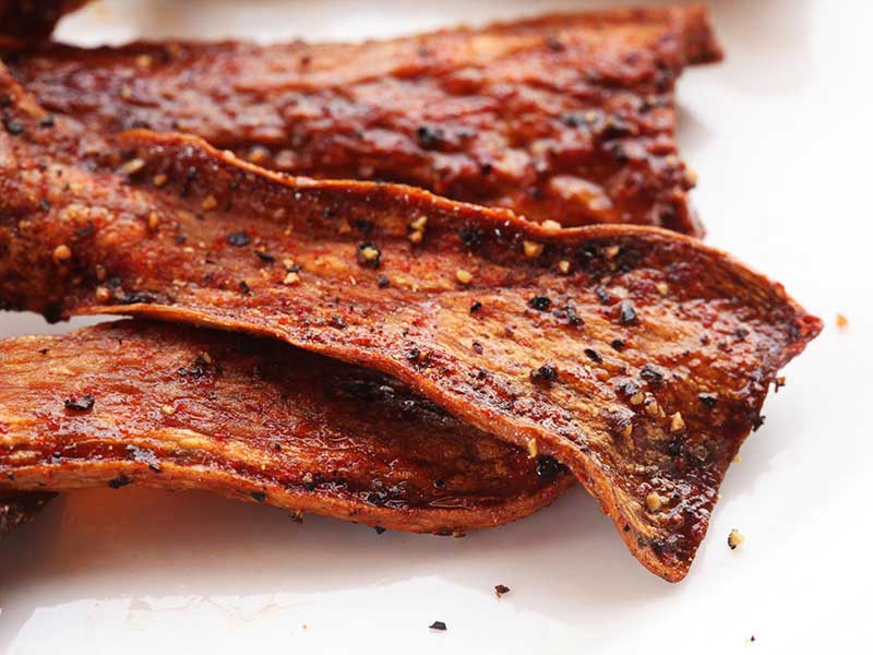 Crispy Vegan Smoked-Mushroom Bacon