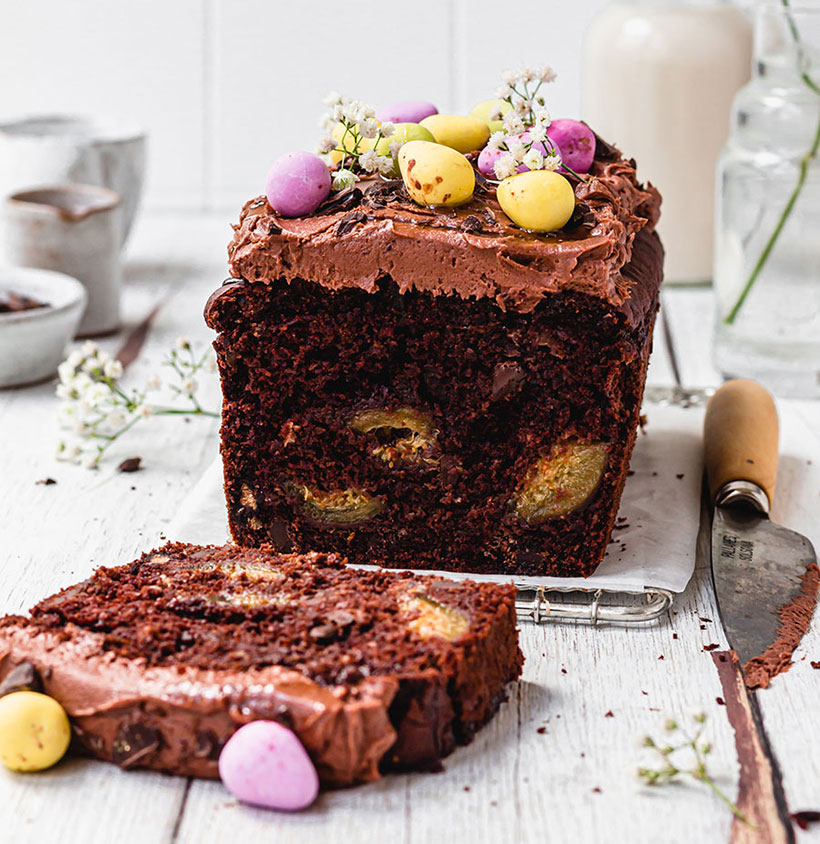 Vegan Double Chocolate Fig Loaf Cake