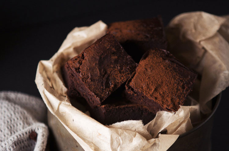 Double chocolate vegan brownies