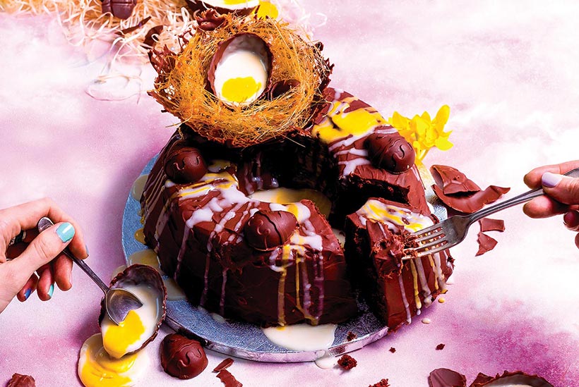 Vegan Easter Chocolate Bundt Cake 