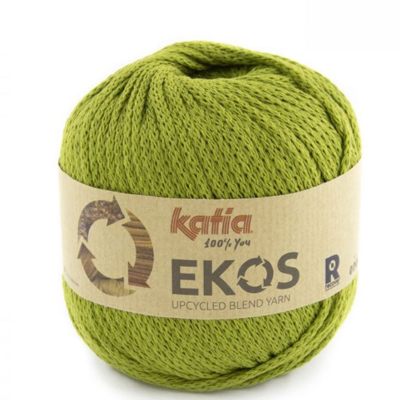 Ekos recycled green yarn