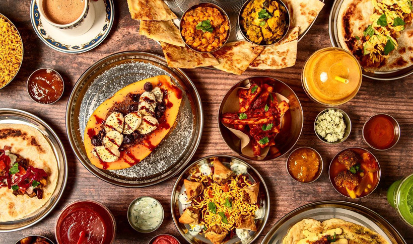 Selection of Dishes from En Root's vegan Indian-inspired menu