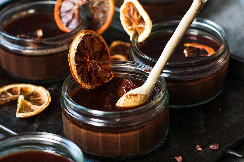 Chocolate Orange Ganache Pots 