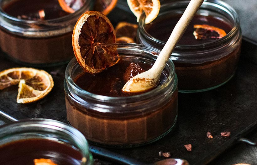 Chocolate Orange Ganache Pots