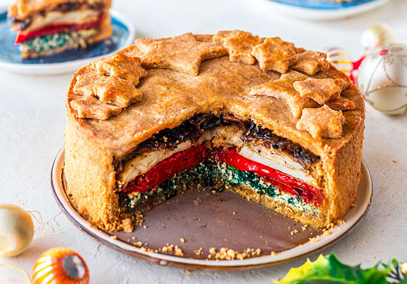 Festive Vegan Vegetable Pie