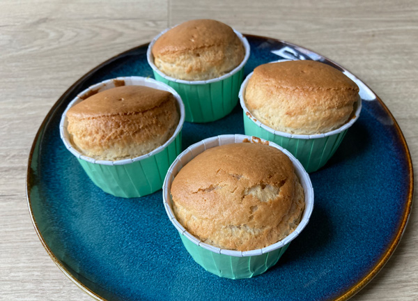 Lemon cupcakes rose beautifully in the air fryer to create a light, fluffy sponge. Photo © Vegan Food & Living