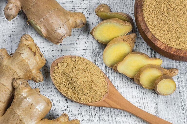 Ginger is a popular choice of superfood for a variety of illnesses. Both fresh and ground can be effective. Photo © mescioglu via Getty Images