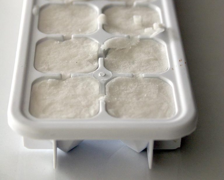 Leftover canned coconut milk can be poured into an ice cube tray and frozen for up to 3 months. Image credit: Jerneja Ribnikar via Getty Images