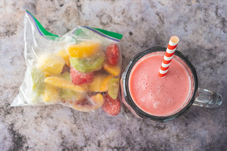 Pre-portioned bags of frozen fruit or vegetables make it easy to blend up smoothies and soups even out of season. Photo © primestockphotograpy via Adobe Stock