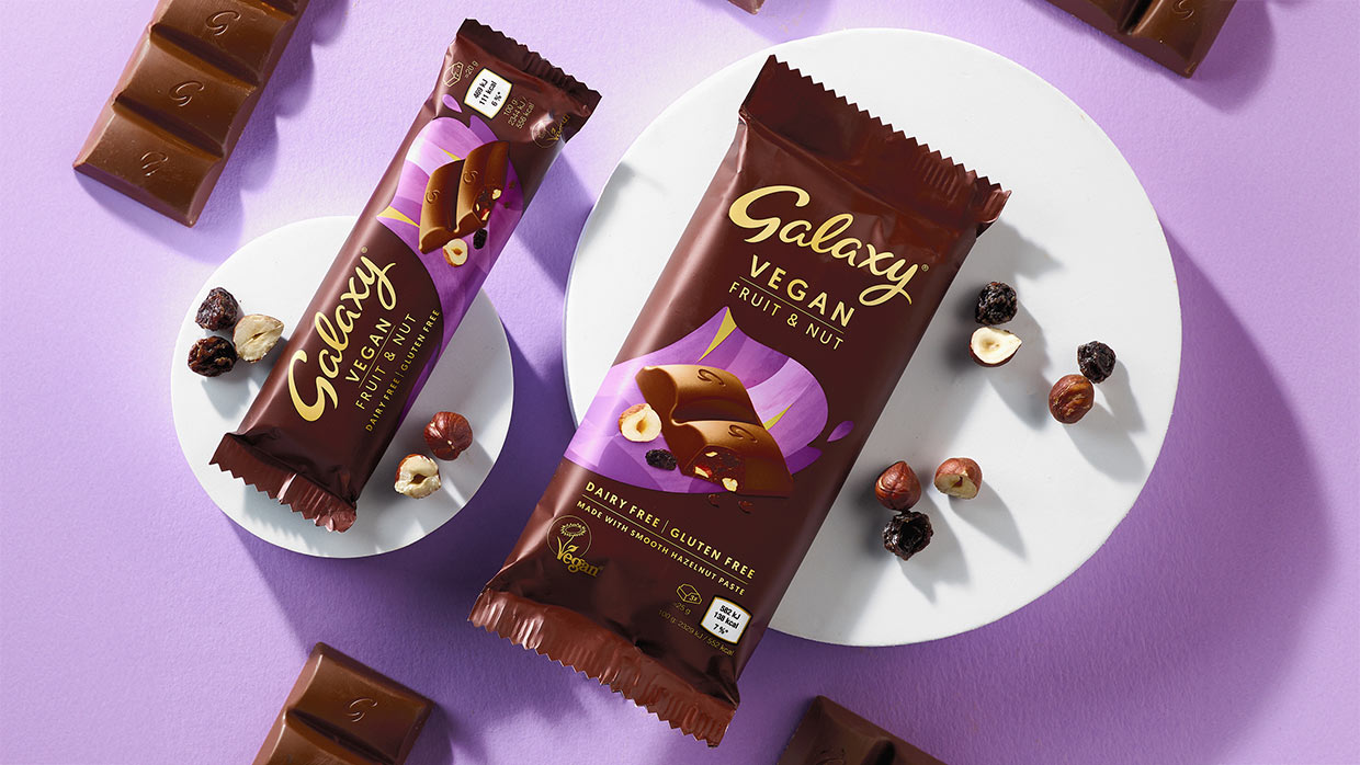 Galaxy unveils decadent new Vegan Fruit and Nut bar for Veganuary