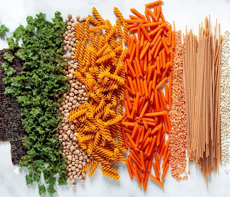 High-protein gluten-free pasta, made from ingredients like chickpeas and lentils, tend to be healthier than those which emulate wheat pasta. Photo © irinagrigorii via Adobe Stock