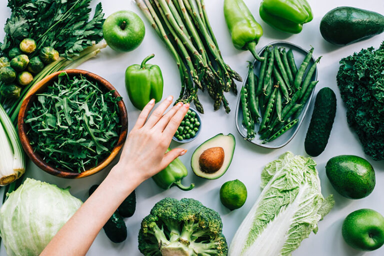 Green vegetables are an ideal source of folate - an essential B vitamin for pregnancy. Photo © nikkimeel via Getty Images