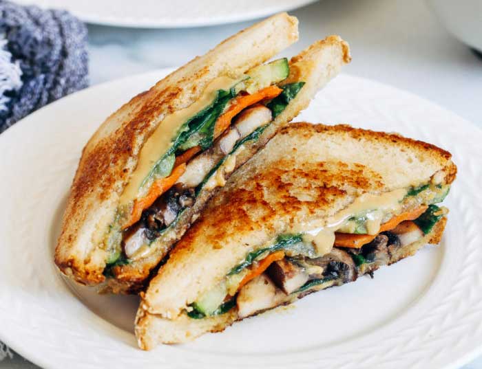 Grilled Vegetable Tahini Vegan Sandwich Fillings