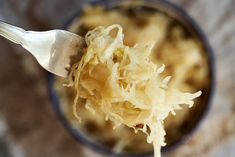 When making sauerkraut, the fermentation process improves the bioavailability of the nutrients in cabbage. Photo © Madeleine_Steinbach via Getty Images