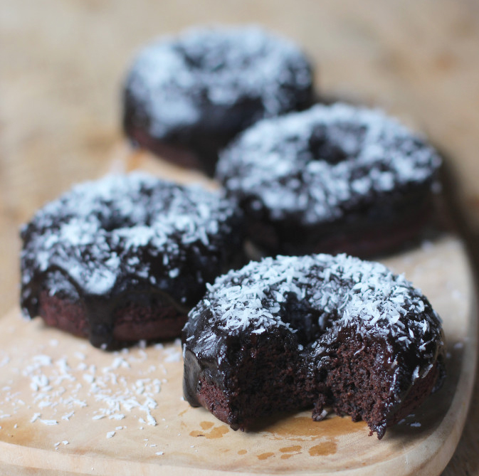 Vegan Chocolate Fudge Doughnuts