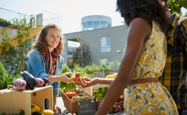 Shopping for local produce - how to go vegan