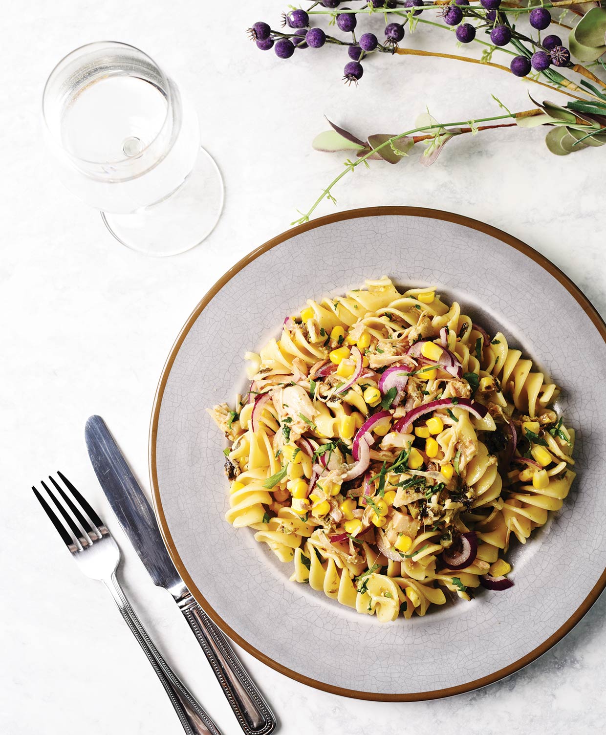 Vegan Jackfruit ‘Tuna’ and Sweetcorn Pasta Salad