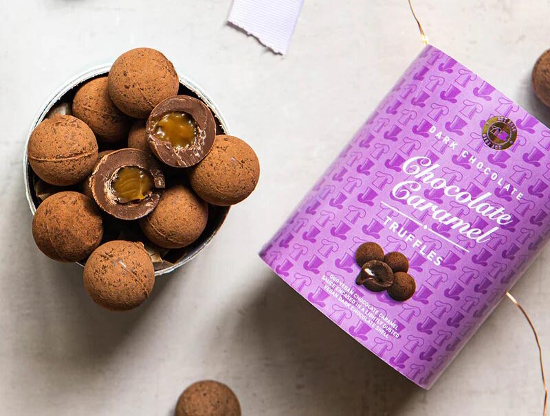 Joe & Seph's Vegan Dark Chocolate Caramel Truffles Gift Box