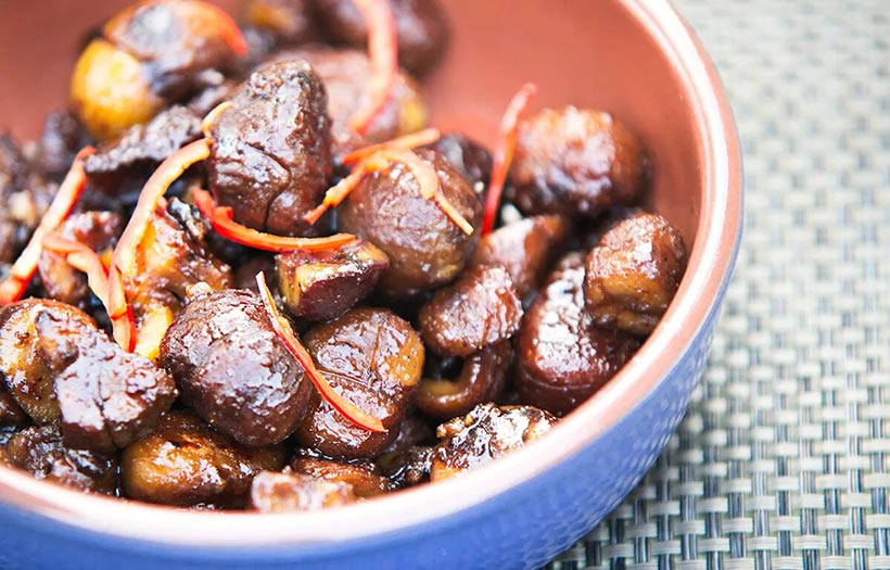 Maple Cinnamon Chilli Chestnuts