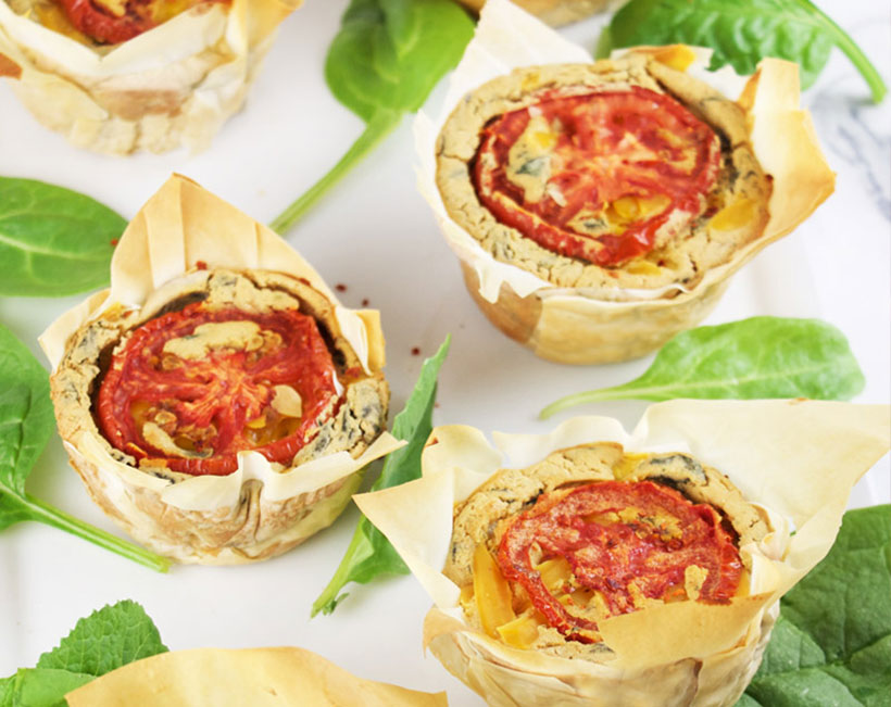 Mini Crustless Vegan Quiches