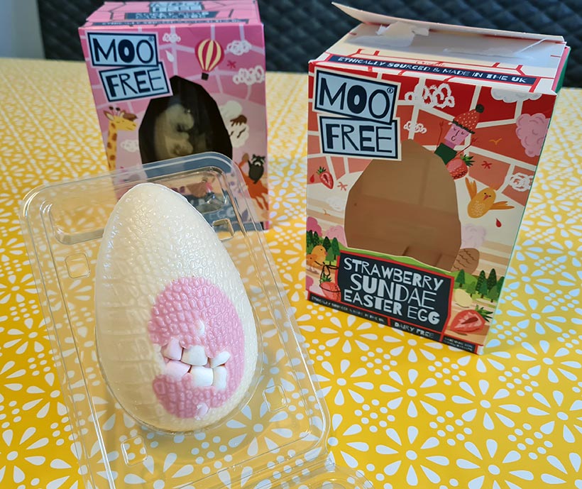 moo free strawberry sundae vegan easter egg