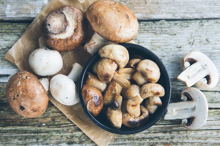 Larger portobello mushrooms are a great alternative to larger cuts of meats like steaks or even burgers, while smaller button mushrooms are perfect for adding to stews. Photo © Risto Arnaudov via Getty Images