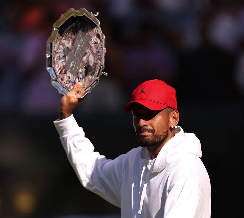 Nick Kyrgios at Wimbledon 2022