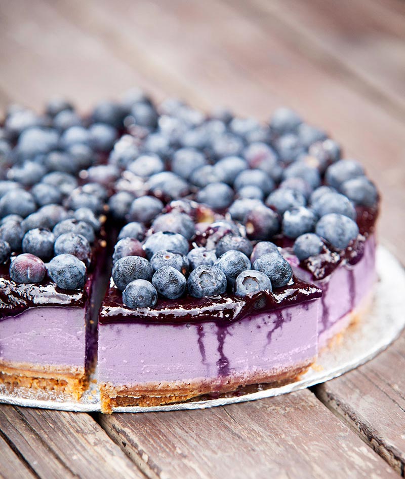 No-Bake Vegan Blueberry Cheesecake