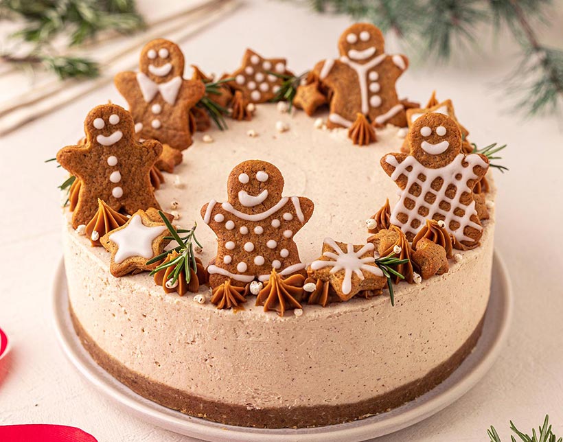 No-Bake Cinnamon and Gingerbread Cheesecake