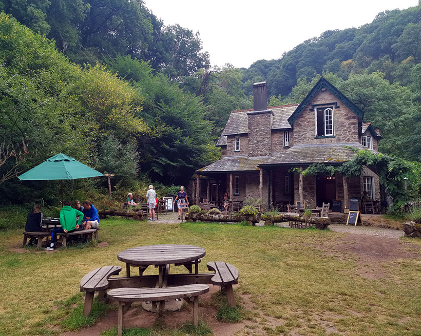  Watersmeet Tearoom garden in Lynmouth, Devon