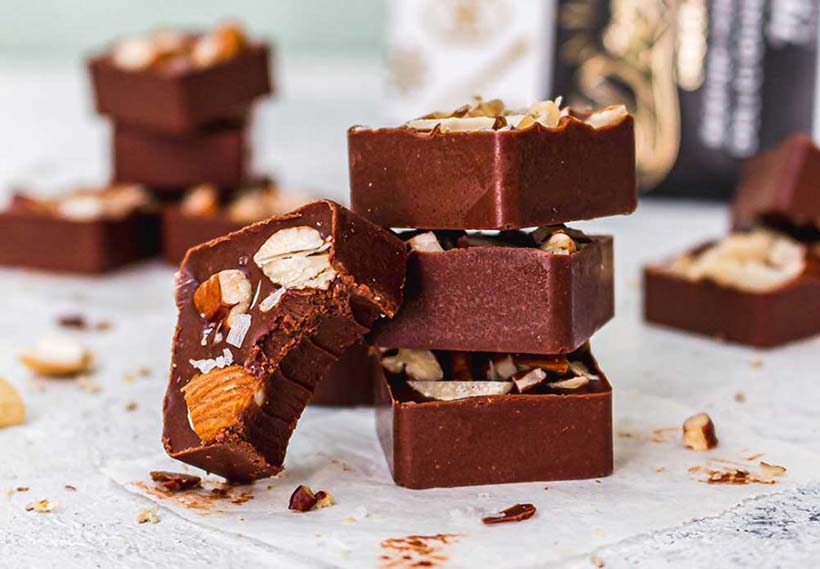 Nutty Vegan Chocolate Fudge