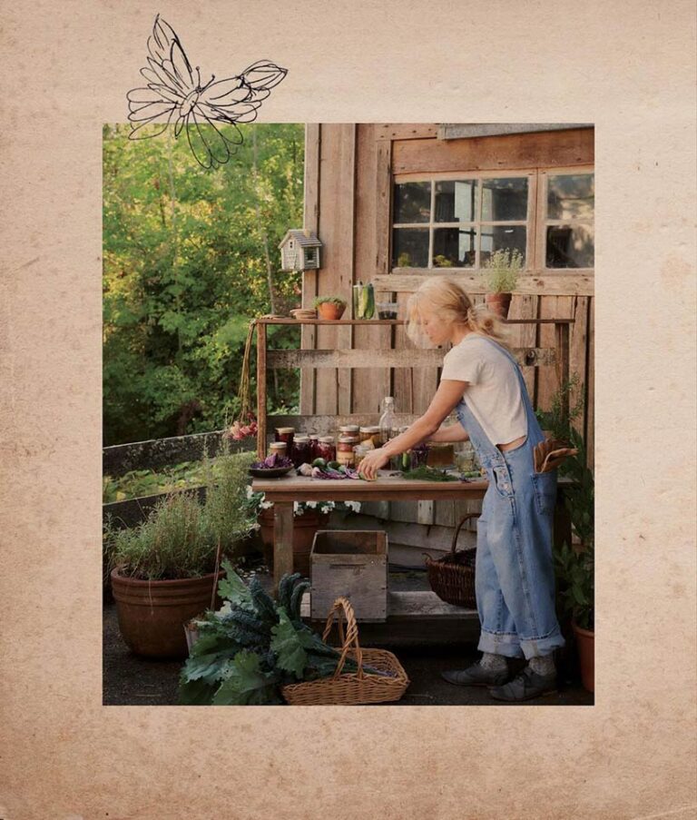 The book features a chapter on pickling, canning, and preserving entitled 'Preserving the Seasons'. Image courtesy of @pamelaanderson via Instagram