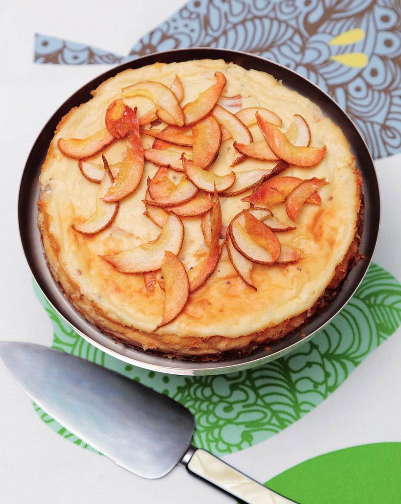 Pear and Cardamom Vegan Cheesecake