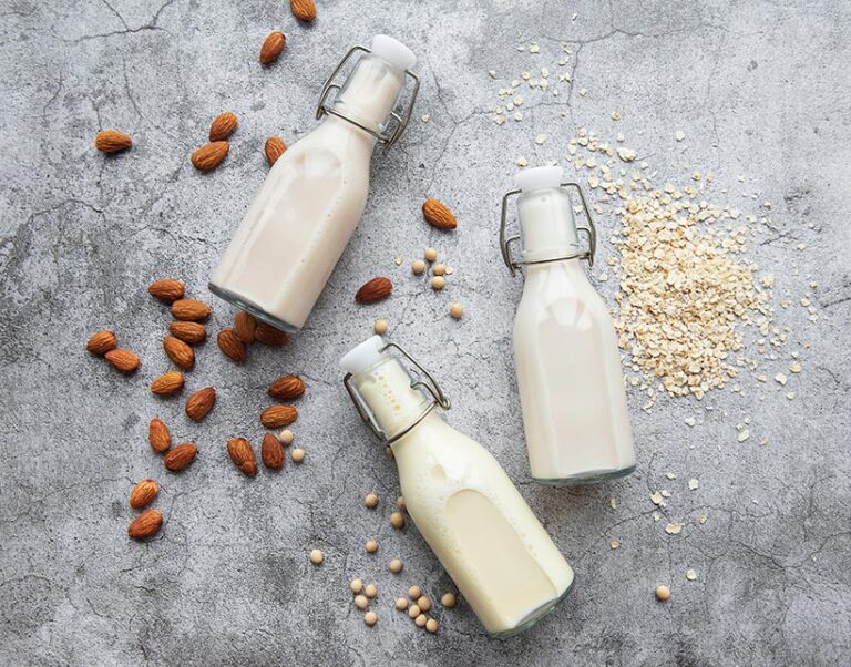 Compared to oat milk, soy milk is higher in calories, but it also higher in potassium and iron, whilst being much lower in carbs. Photo © Olena Rudo via Adobe Stock