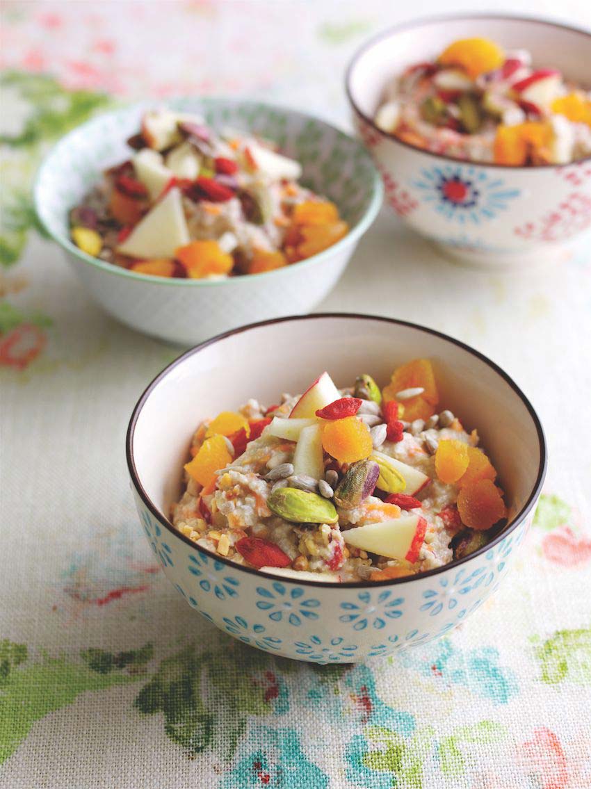 Vegan Raw Carrot, Apple and Goji Bircher Muesli Recipe