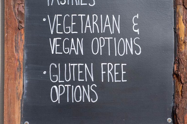 A sign like this may look promising, but can they make a single gluten-free and vegan dish? Photo © rushay via Adobe Stock