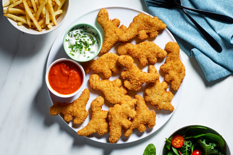 Roarsomes are reminiscent of childhood favourite turkey dinosaurs and are made from the brand’s signature mycoprotein base and coated in crunchy breadcrumbs. Image: Quorn