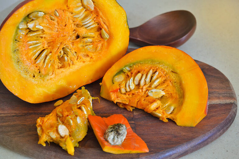 You can eat the seeds and skin of pumpkins and squash. Photo © Aleksandr via Adobe Stock